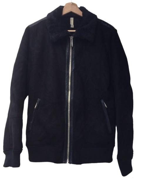 Other Designers Zara Man Fur Lined Suede Jacket