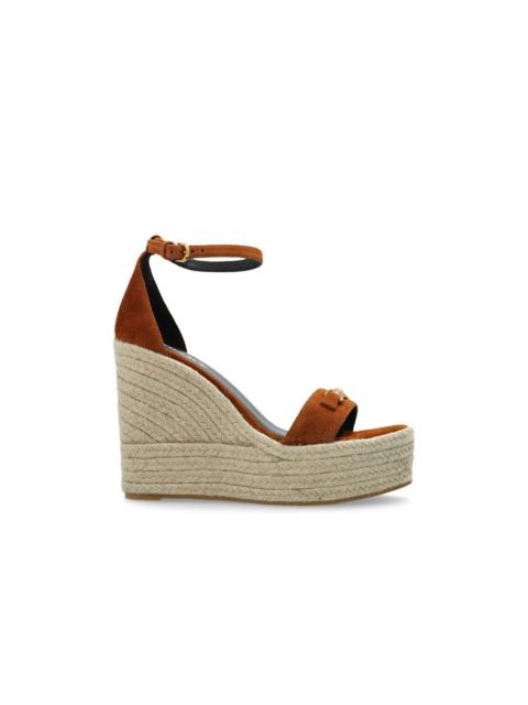 VERSACE VERSACE Women's Brown Wedge Sandals New And Authentic (Women