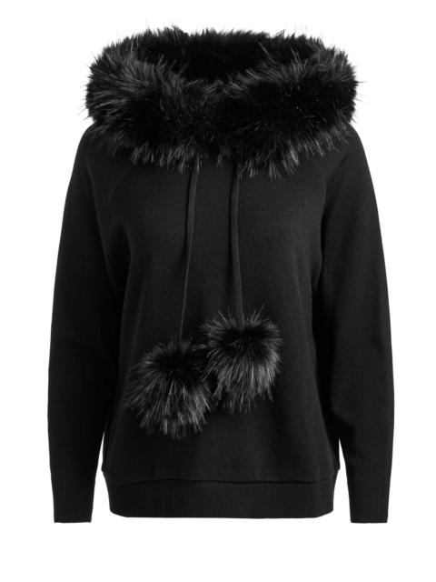 Alice + Olivia OSCAR HOODIE WITH FAUX FUR TRIM