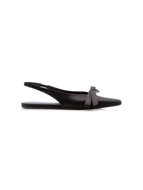 BALENCIAGA Nano Bow-Detailed Satin Slingback Pumps black