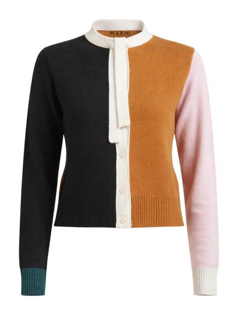 Marni CASHMERE COLOR-BLOCK CARDIGAN