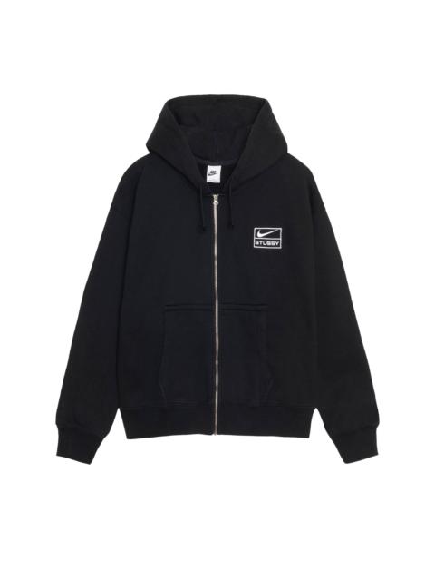 Stüssy Stussy x Nike Pigment Dyed Fleece Zip Hoodie 'Black'