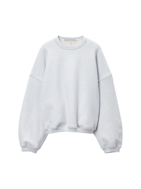 logo-embossed cotton sweatshirt