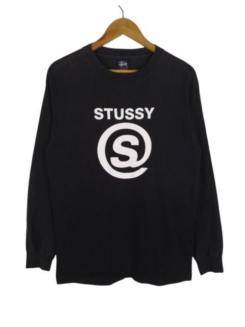 Other Designers Vintage - Vintage 90s Stussy T-Shirt Long Sleeve Stussy Crew Neck