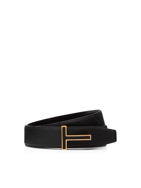 TOM FORD GRAIN LEATHER INSERT BUCKLE T BELT