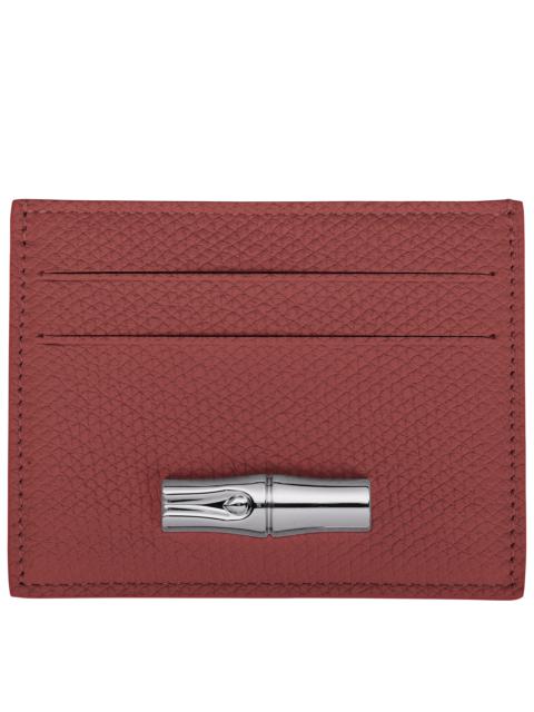 Longchamp Le Roseau Card holder Chestnut - Leather