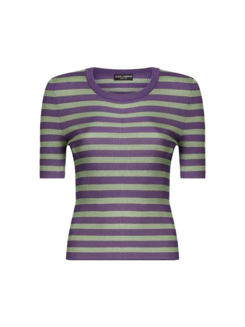 striped knitted top