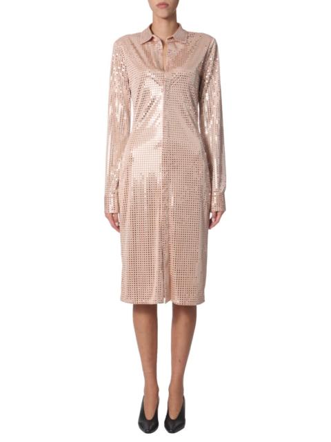 Bottega Veneta BOTTEGA VENETA Embellished Mosaic Shirt Dress