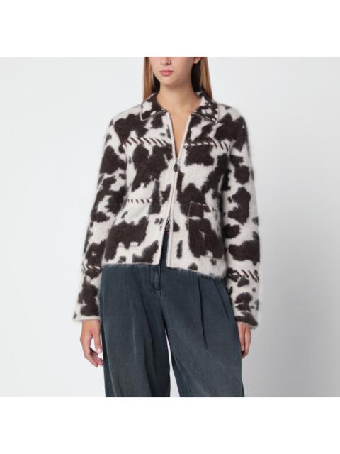 GUEST IN RESIDENCE Guest In Residence Cashmere Zip-Up Jacket With Cow Print Women