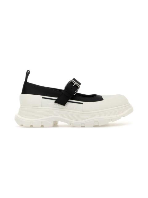 Two-tone Leather And Rubber Ballerinas