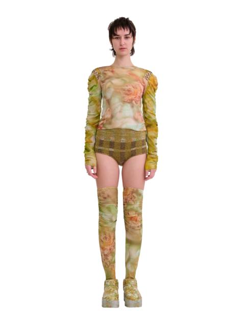 Collina Strada SAGE MOLTEN FLORAL CARDIO DELILAH TOP