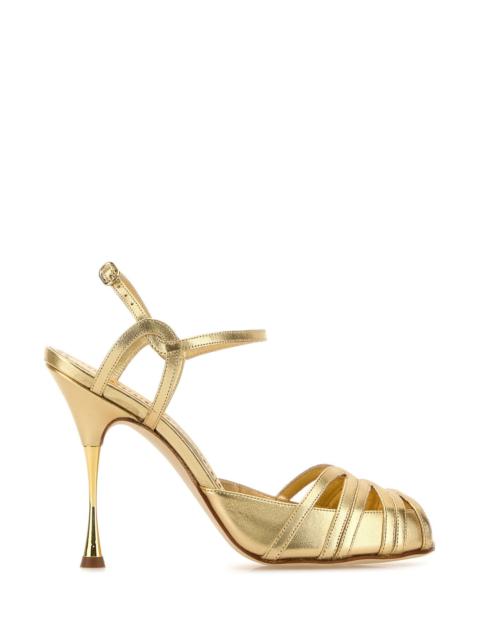Manolo Blahnik Manolo Blahnik Women Gold Nappa Leather Makanak Pumps