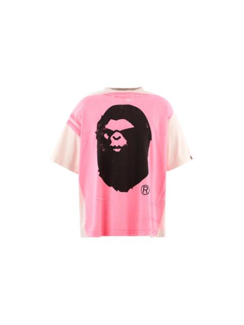 SAINT M×××××× HANDPRINT BAPE SHORT SLEEVE TEE (WHITE/PINK)
