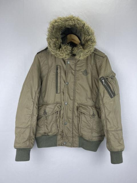 Diesel VINTAGE DIESEL LGB Style Faux Fur Hoodie Multipocket Jacket