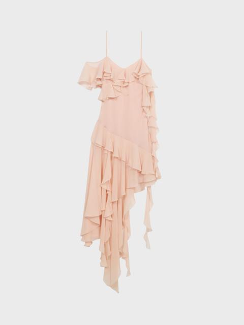 Blumarine SILK GEORGETTE DRESS WITH RUFFLES