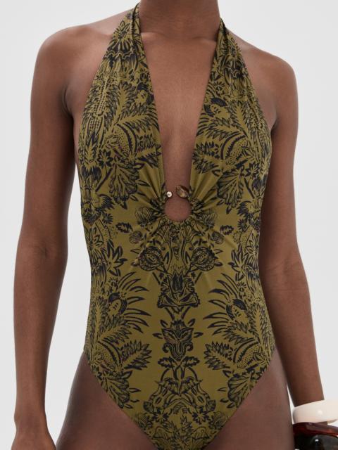 ULLA JOHNSON Milos Halter Maillot Swimsuit