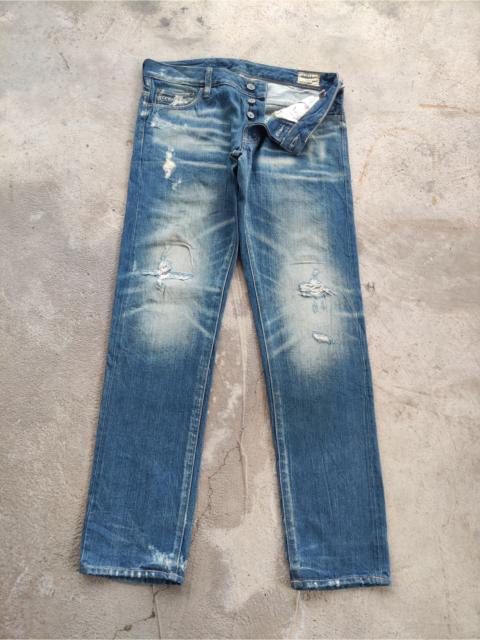 Other Designers Vintage G-star Raw Jean Button Distressed Faded Denim