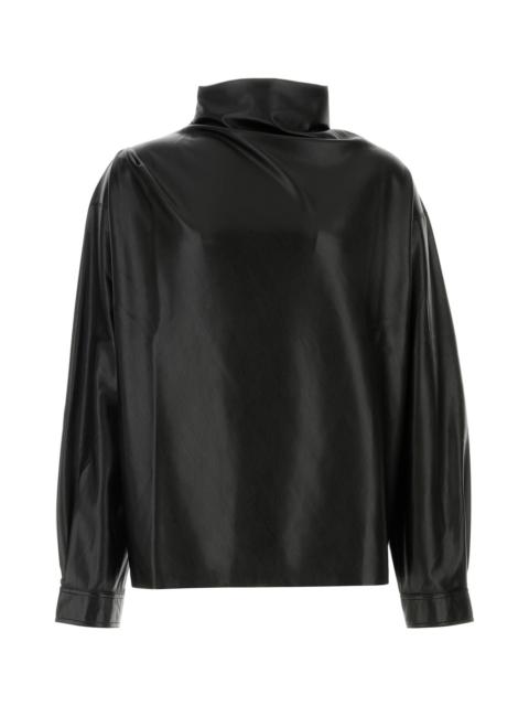 Nanushka Black synthetic leather Mikael top