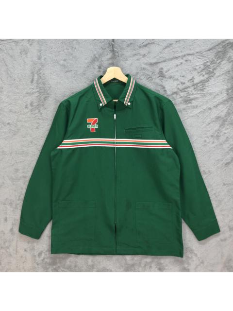 Other Designers Vintage - Vtg 90s 7 Eleven Uniform Jacket Long Sleeve Green #6059-219