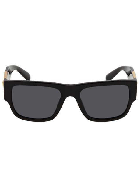 VERSACE Versace Dark Gray Rectangular Men's Sunglasses VE4406 GB1/87 56