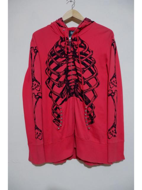 Japanese Brand - Glad News Skeleton Full Zip Hoodie