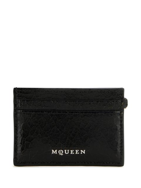 Alexander McQueen Black leather card holder
