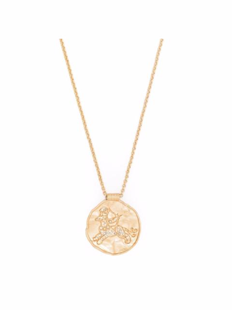 Zodiac medal necklace