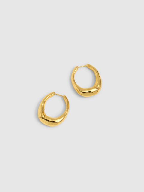 Madewell Hammered Puffy Medium Hoop Earrings