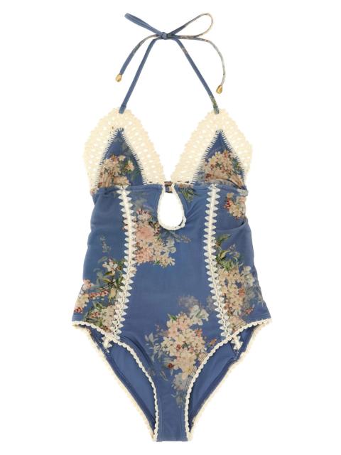 Zimmermann 'Cascadian Keyhole Crochet' one-piece swimsuit