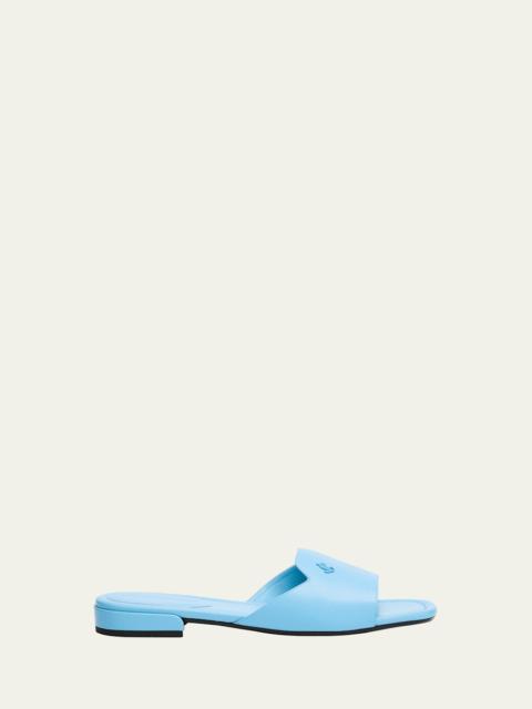 JIMMY CHOO Dina Leather Flat Slide Style