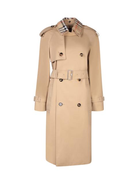 Gabardine Long Trench Coat