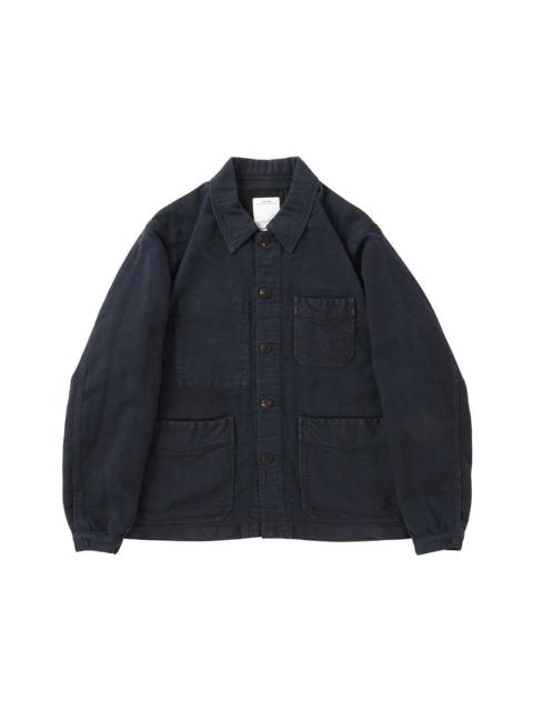 visvim TRAVAIL COVERALL MOLESKIN DMGD NAVY