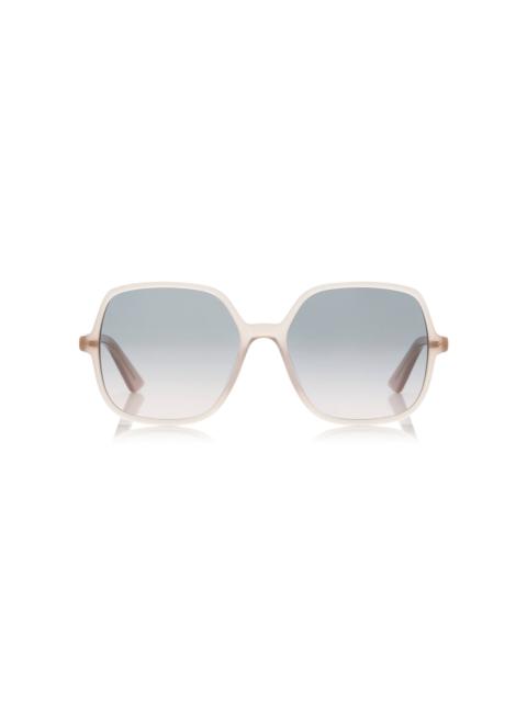 Chloé Judy Square-Frame Acetate Sunglasses ivory
