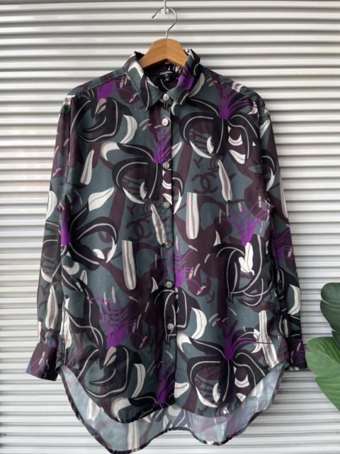 CHANEL Chanel Floral Women Button Up