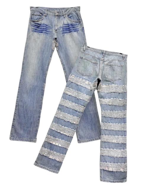 Kapital Gumu Japanese Archival Hagi Distressed Striped Denim Jeans