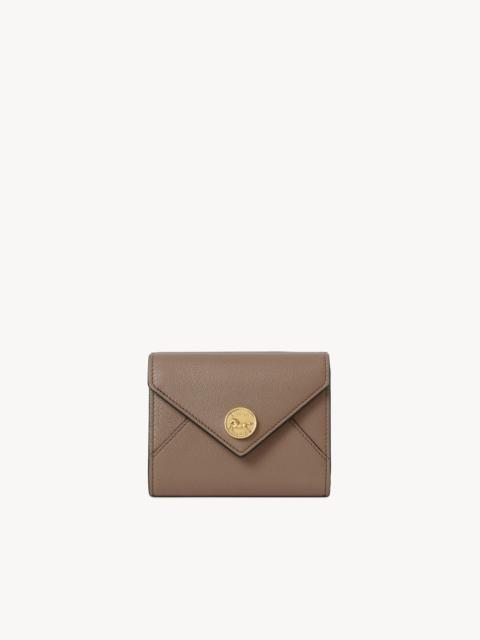 Chloé SMALL ENVELOPE TRI-FOLD IN GRAINED LEATHER