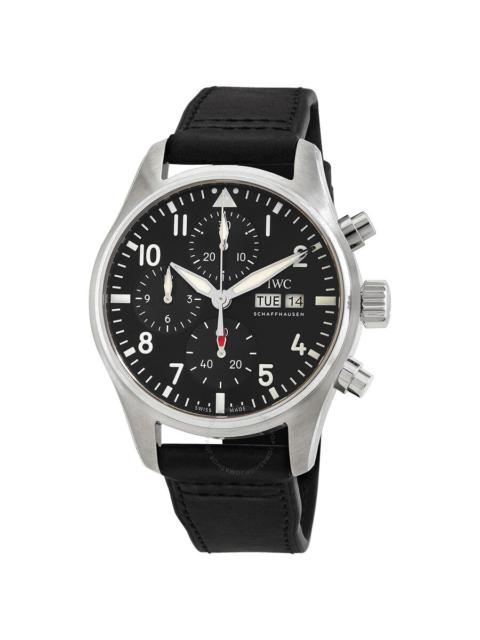 IWC Schaffhausen IWC Pilots Chronograph Automatic Black Dial Men's Watch IW388111