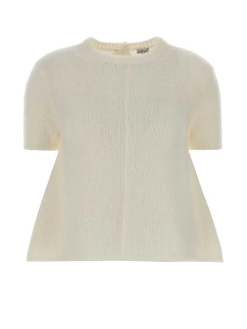 Loewe Loewe Women Ivory Stretch Mohair Blend Sweater