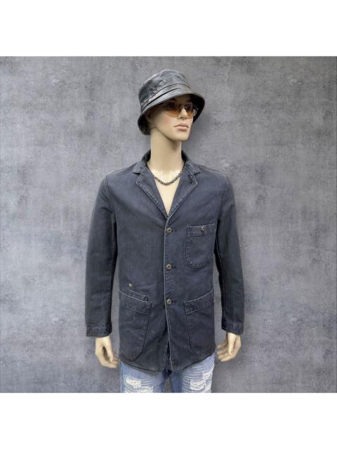 Other Designers 45RPM Japan Grunge Slate Stretch Denim Tailored Chore Jacket