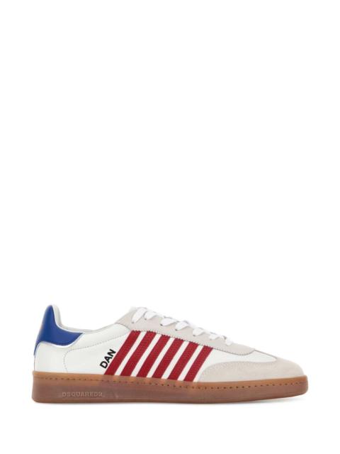 DSQUARED2 Dsquared Men White Leather Boxer Sneakers