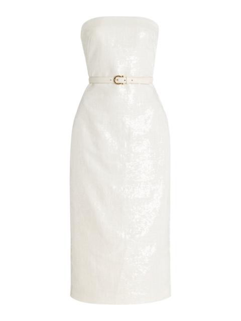 ANDRES OTALORA Exclusive Sequined Dress white