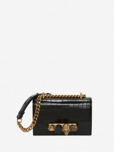Alexander McQueen Women's Mini Jewelled Satchel in Black
