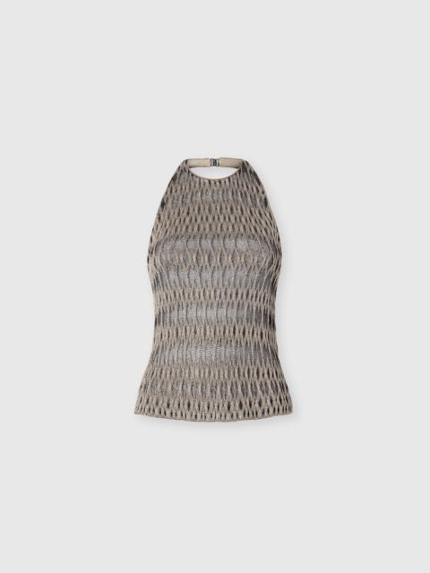 Missoni 3D Diamond Mixed Viscose Top with Halter Neck