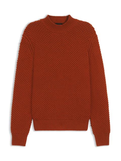BOSS STRUCTURED-KNIT SWEATER IN VIRGIN WOOL