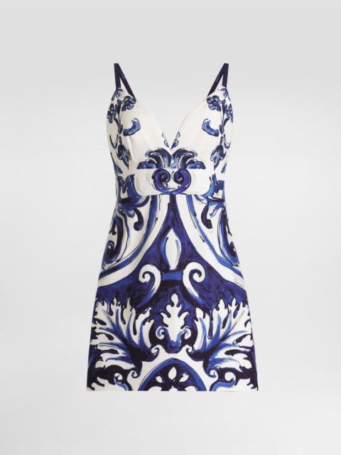 Dolce & Gabbana Majolica-print cotton dress