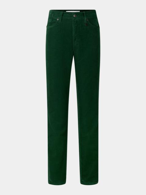 BOGNER Julie 7/8 corduroy pants in Dark green