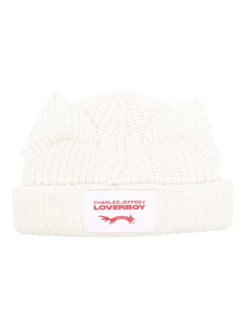 CHARLES JEFFREY LOVERBOY CHUNKY EARS BEANIE (ECRU)