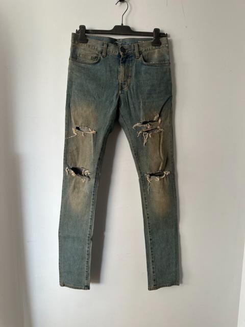 SAINT LAURENT Saint Laurent 14SS Distressed Denim Jeans
