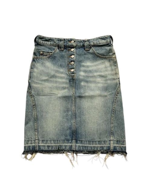 Other Designers If Six Was Nine - Undefined Trashed Distressed Button Fly Skirt