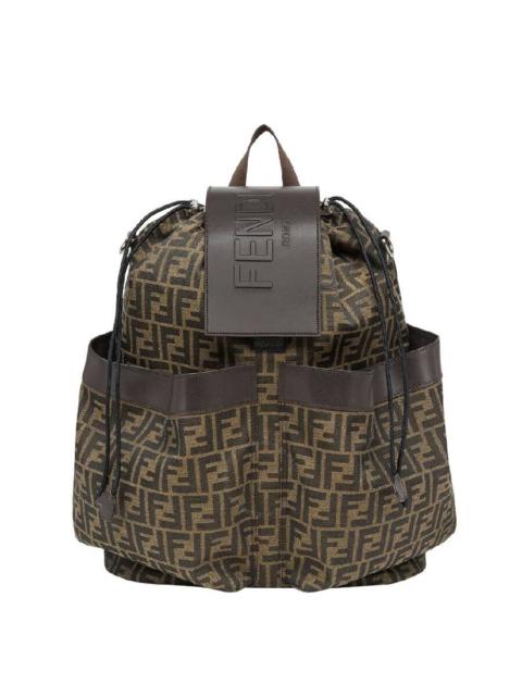 FENDI Fendi Strike Large FF Logo Jacquard Backpack